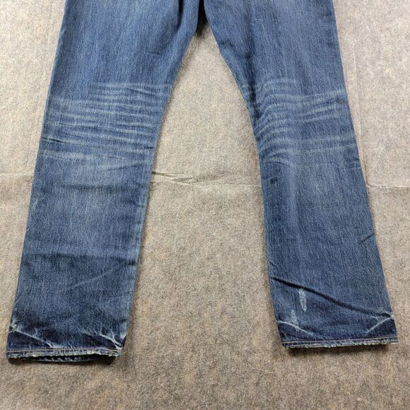 Todd Snyder Slim Fit Paint Destroyed Selvedge Denim Jean Indigo 38x32 NWT - Picture 7 of 16